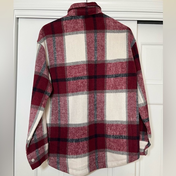 Red Flannel Shirt Jacket - Picture 2 of 2